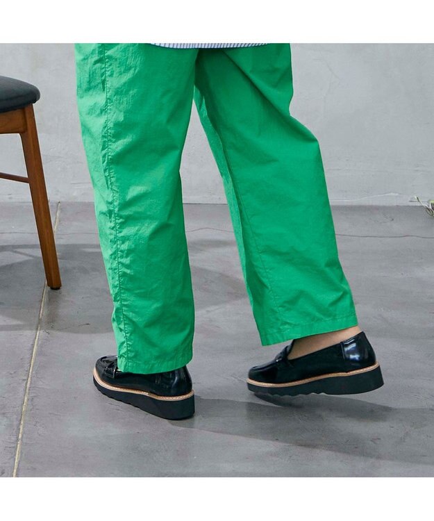 MODE ET JACOMO <carino>【レイン】ポインテッドコインローファー ブラックエナメル