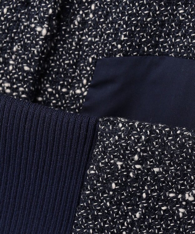BEIGE， TRIPHANE / バックニットツイードビスチェ Navy Mix