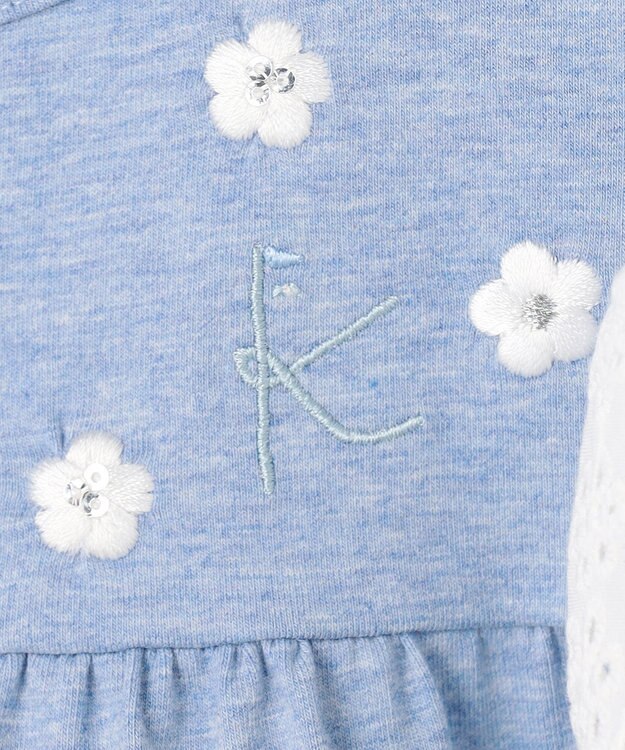 組曲 KIDS 【110-140㎝】 petit fleur エンブロイダリーチュニック ブルー