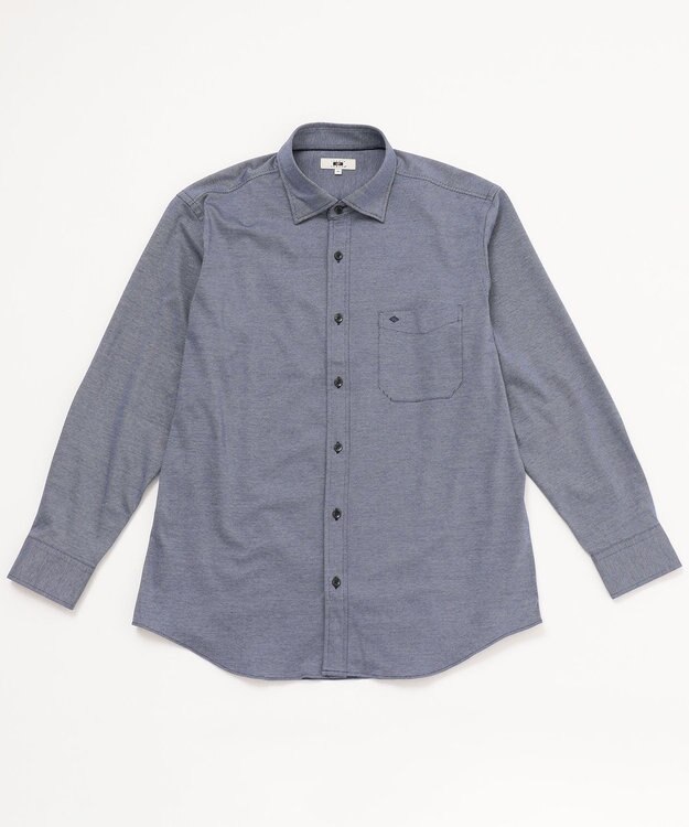 JOSEPH ABBOUD 【キングサイズ】コンパクトジャージーバーズアイ シャツ サックスブルー系