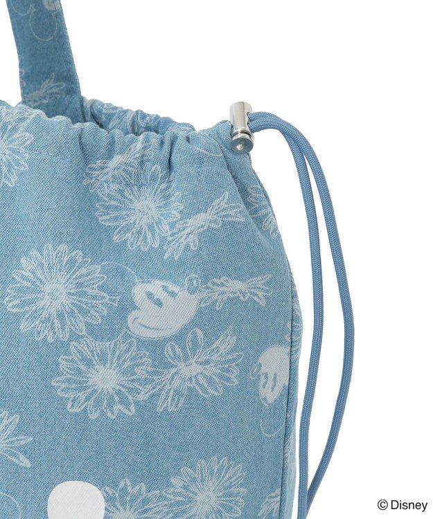 Green Parks ミッキー＆フレンズ／花柄デニムトートバッグ Light Indigo