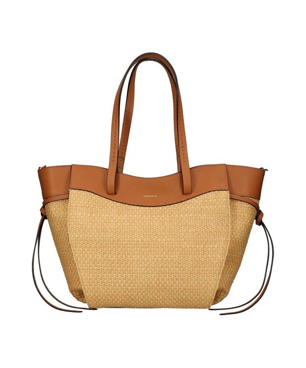 INTER-CHAUSSURES 【LORISTELLA】ラフィア＆レザーコンビネーショントート オークコンビ