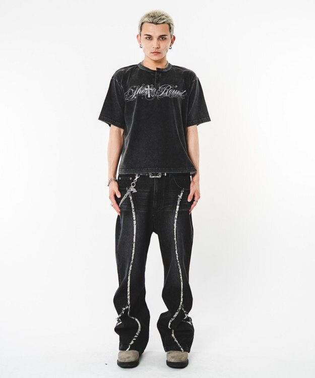 WEGO 【ユニセックス着用ITEM/MLサイズ展開】ブリーチヘンリーグラフィックT（SS） ブラックその他