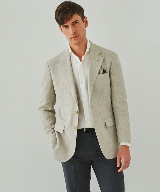 GOTAIRIKU 【DORMEUIL】ドーメル HEXAGON リネン ジャケット_ベージュ ベージュ系8