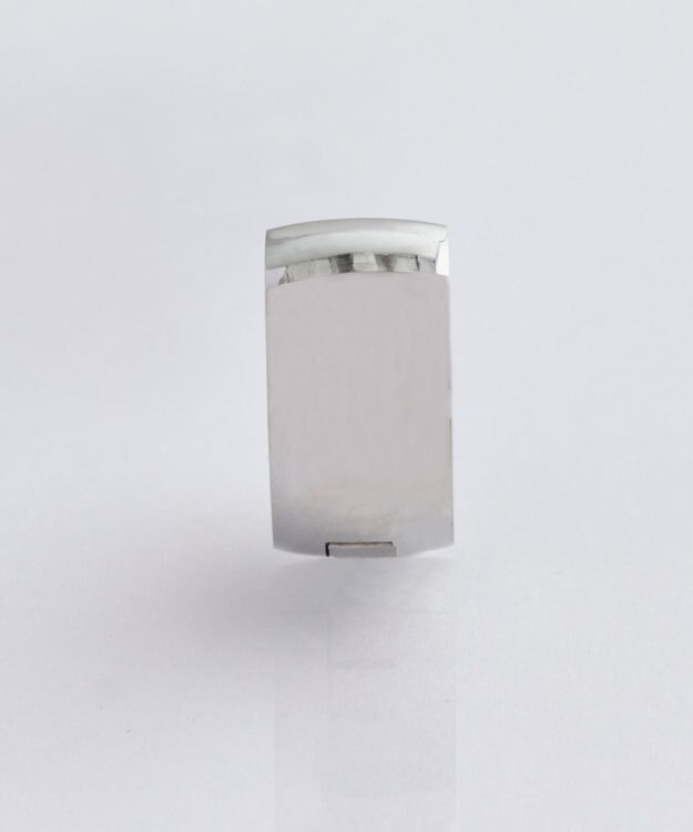 Phoebe 【金属アレルギー対応】ワンタッチワイドフープミニピアス(片耳)/サージカルステンレス シルバー シルバー