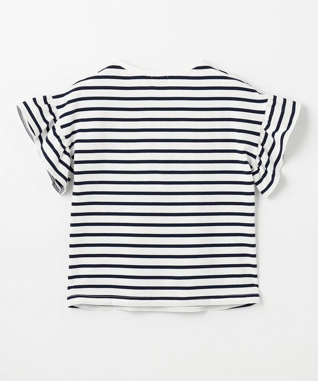 ANY KIDS ウサギ ボーダー Tシャツ ネイビー系