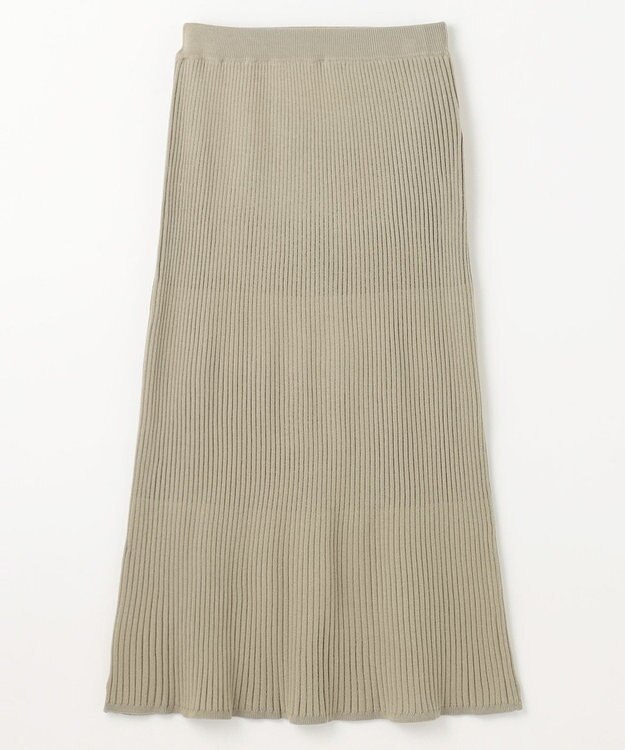 ANY L フェザーカーディガン×ニットスカートセットアップ オリーブ