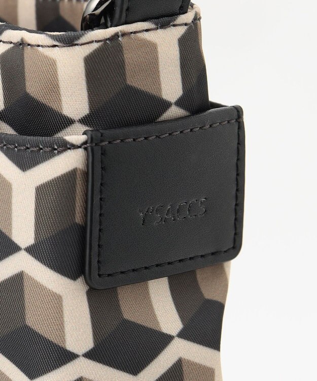 Y'SACCS キュービックモノグラム　2WAYトート　Sサイズ チョコ