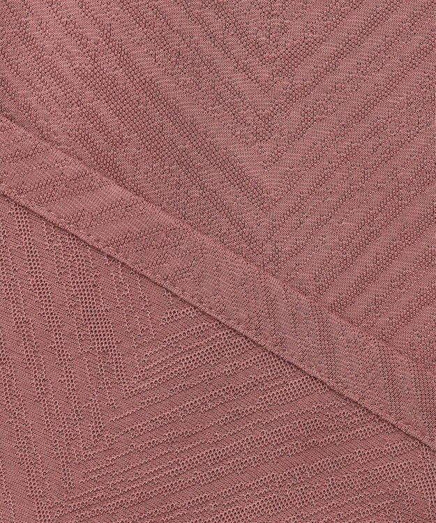 JOSEPH HOMME ブロークンヘリンボンジャージー　レギュラーカラー半袖シャツ ピンク系