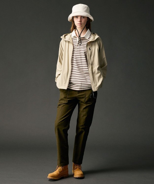 JOSEPH ABBOUD MOUNTAIN 【JAPANファブリック/ストレッチ】ストレッチライトモールスキンベイカー パンツ カーキ系