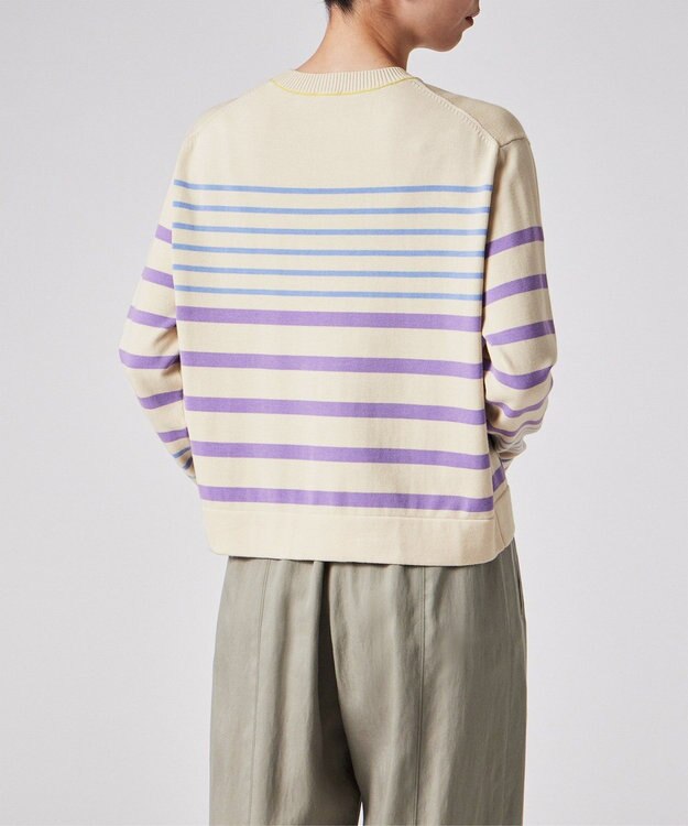 Paul Smith 【洗える】コントラスト ボーダー ニット エクリュ