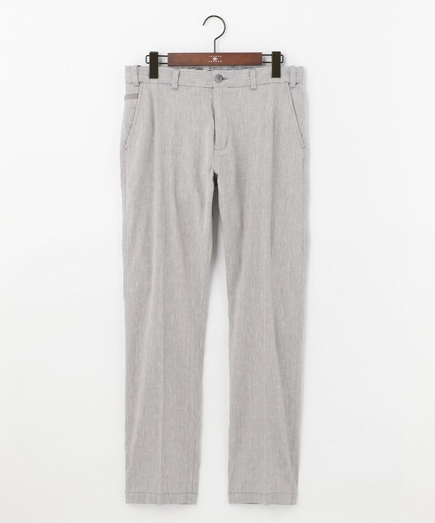 JOSEPH ABBOUD 【キングサイズ】リヨセルリネンシャンブレー パンツ ライトグレー系