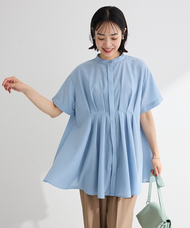 Green Parks 【WEB限定】ウエストタックシャツチュニックⅢ Light Blue