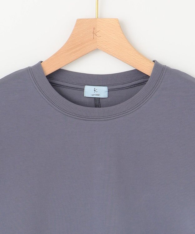 組曲 L 【WEB限定】クールプレーティング天竺スエットライク カットソー チャコールグレー系