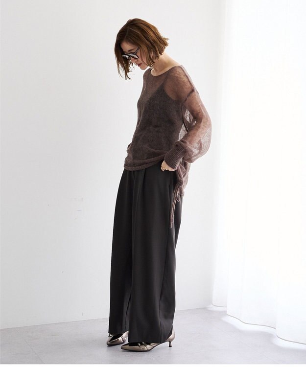 YECCA VECCA 【2点SET】レイヤードストレートパンツ Charcoal Gray