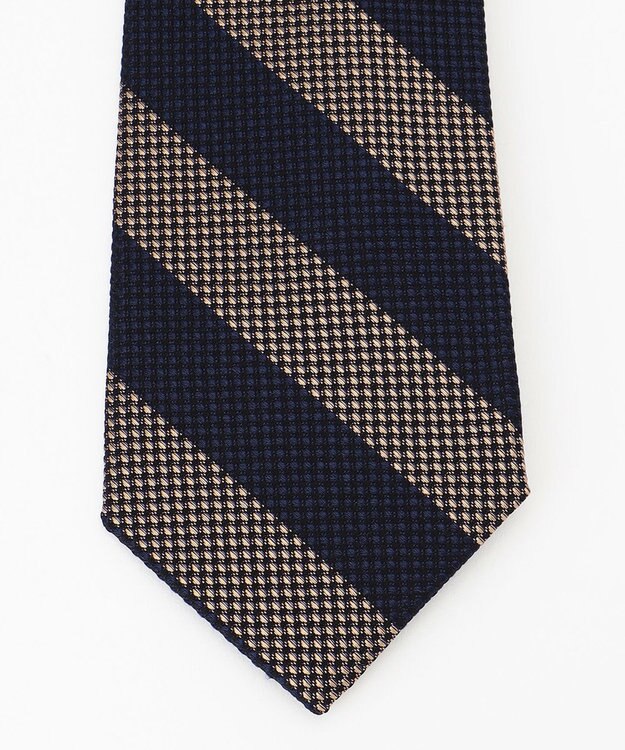 J.PRESS MEN スパンシルク レジメンタル柄ネクタイ ベージュ系2