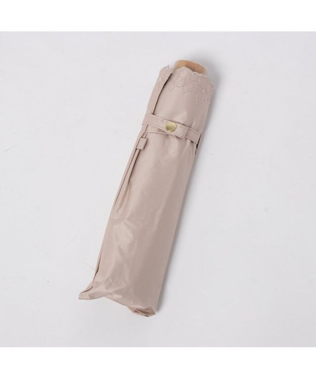 UNBILLION カシュネ cachenez /【晴雨兼用　日傘　UVカット率・遮光率100％生地使用 】PU超軽量プチフラワー刺繍カーボンミニ折りたたみ傘 ピンク