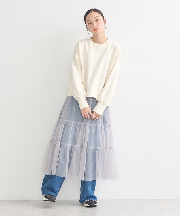 earth music&ecology パールプルオーバー Ivory