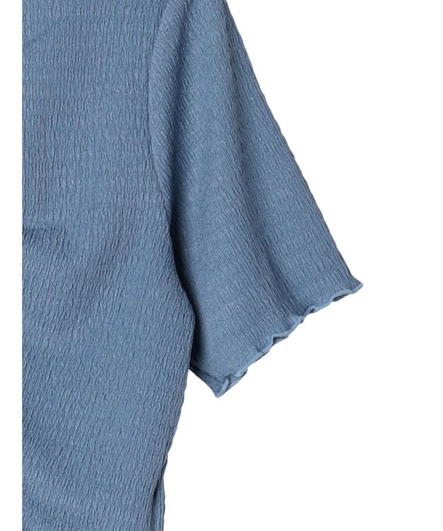 earth music&ecology ポコポコギャザードロストプルオーバー Grayish Blue