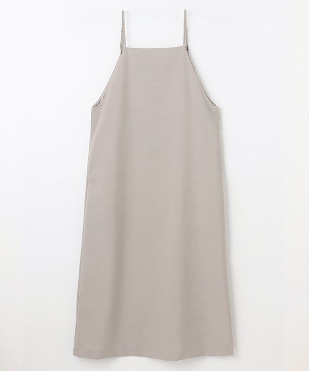 ANY L 【洗濯機可/セットアップ可/UVケア/速乾/イージーケア】サラサラテックリネンキャミソールワンピース グレージュ