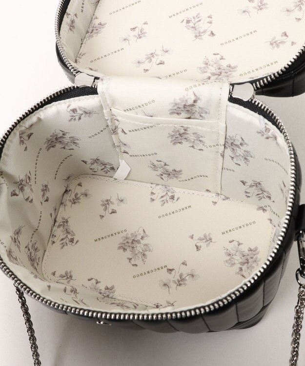 style code 【MERCURYDUO/マーキュリーデュオ】ストライプキルティング　バニティミニショルダーバッグ ブラック