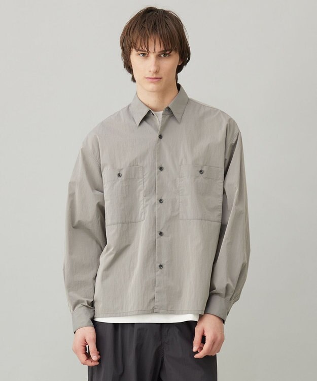 UNFILO MENS 耐久撥水 ライトシャツ モカ