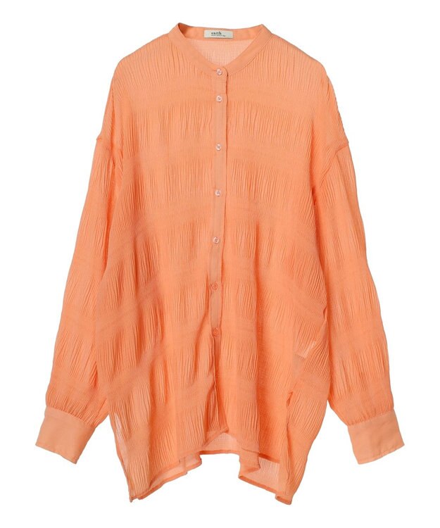earth music&ecology クシュクシュシアーシャツ Orange