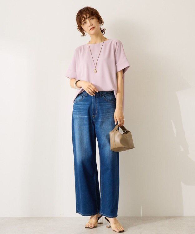 AMERICAN HOLIC 【予約】【WEB限定】イージーケア+接触冷感バックタック半袖プルオーバー Lavender