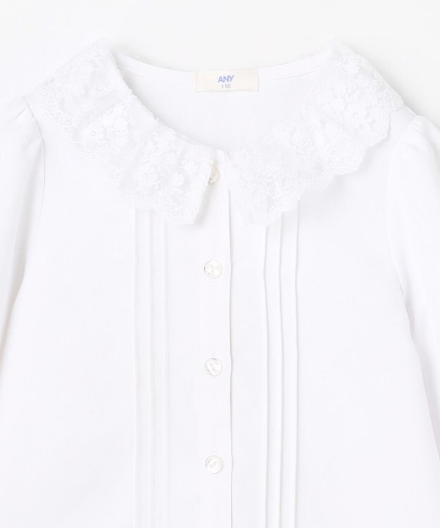 ANY KIDS 襟レース ブラウス ホワイト