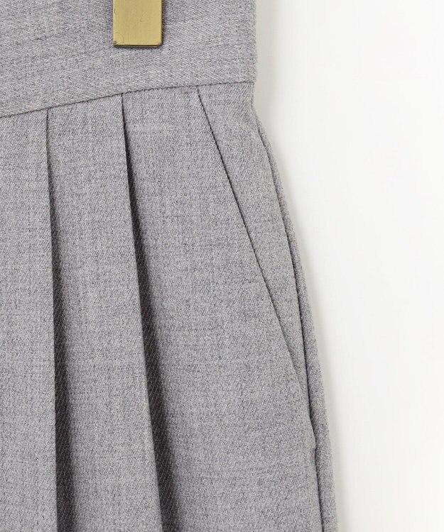 ANY SIS 【洗える】カルゼワイド パンツ ライトグレー