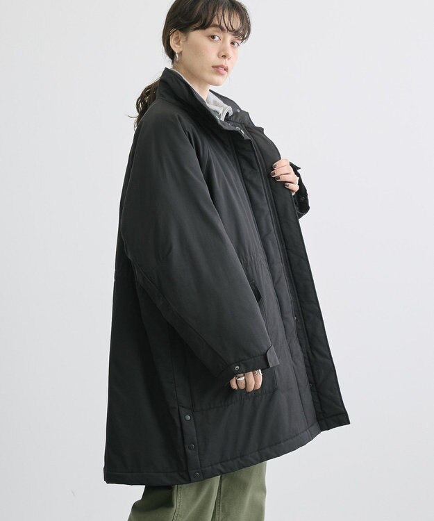 AMERICAN HOLIC 軽ポカ撥水加工オーバーサイズコート Black