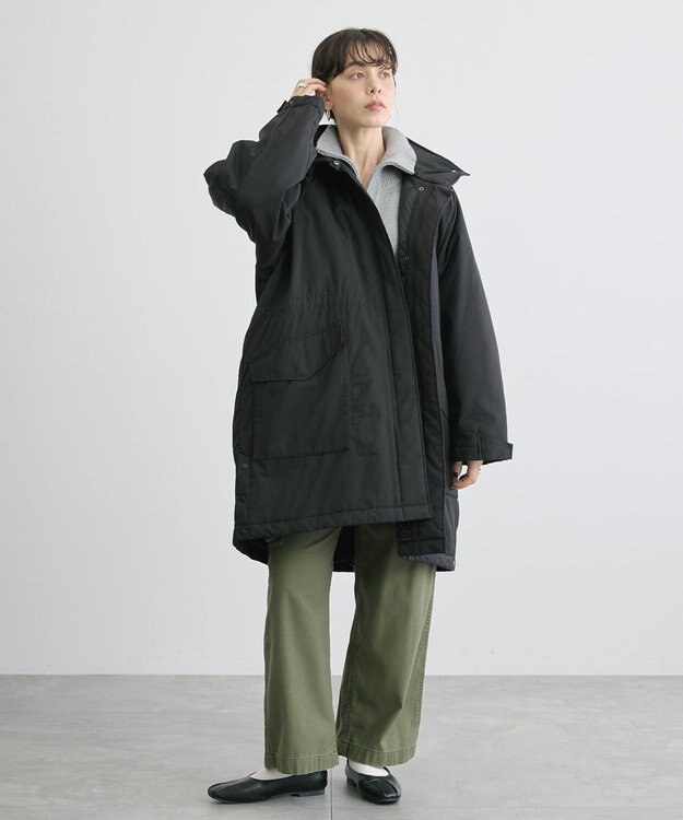 AMERICAN HOLIC 軽ポカ撥水加工オーバーサイズコート Black