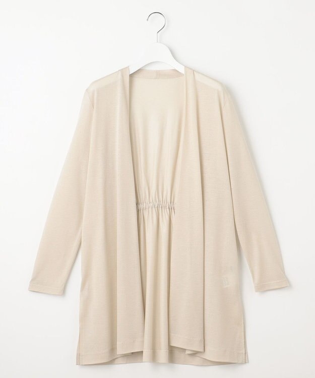 J.PRESS LADIES セルロースジャージー ロング カーディガン ベージュ系