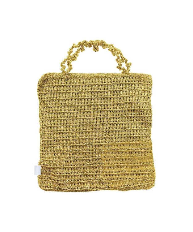 ROOTOTE 1091【手編みカゴバッグ風】SC.トール.クロッシュメタリック-A 01：ゴールド