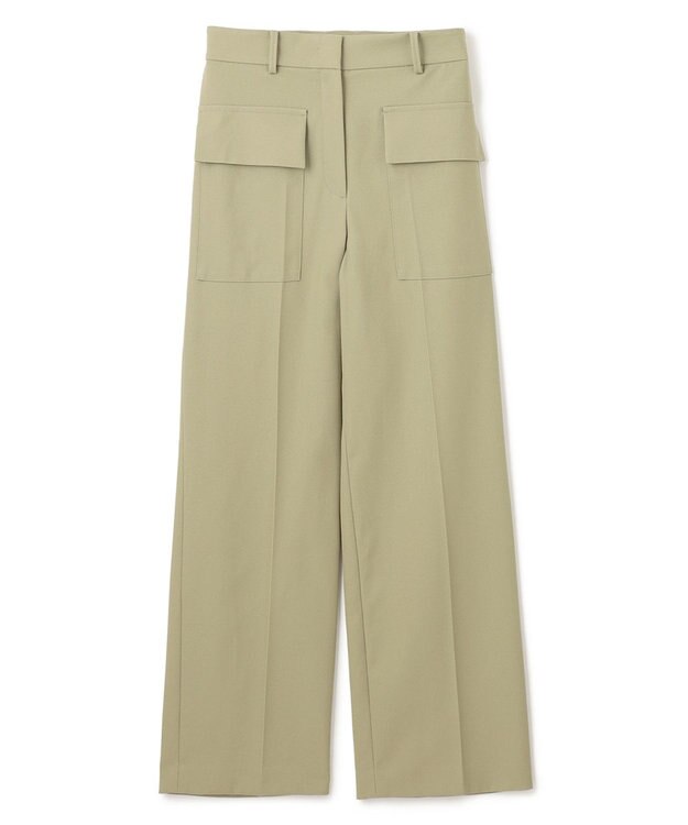 JOSEPH 【洗える】オーガニックツイル　ワイドトラウザーズ Dark Olive