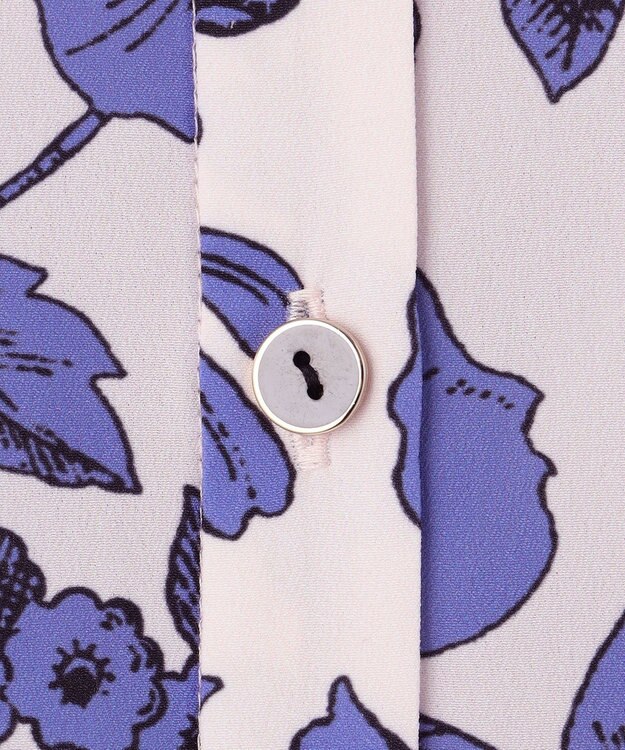 GRACE CONTINENTAL フラワープリントティアードワンピース ブルー