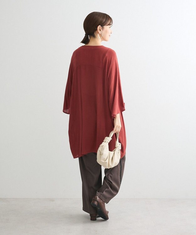 Green Parks クレープチュニック Brick Red