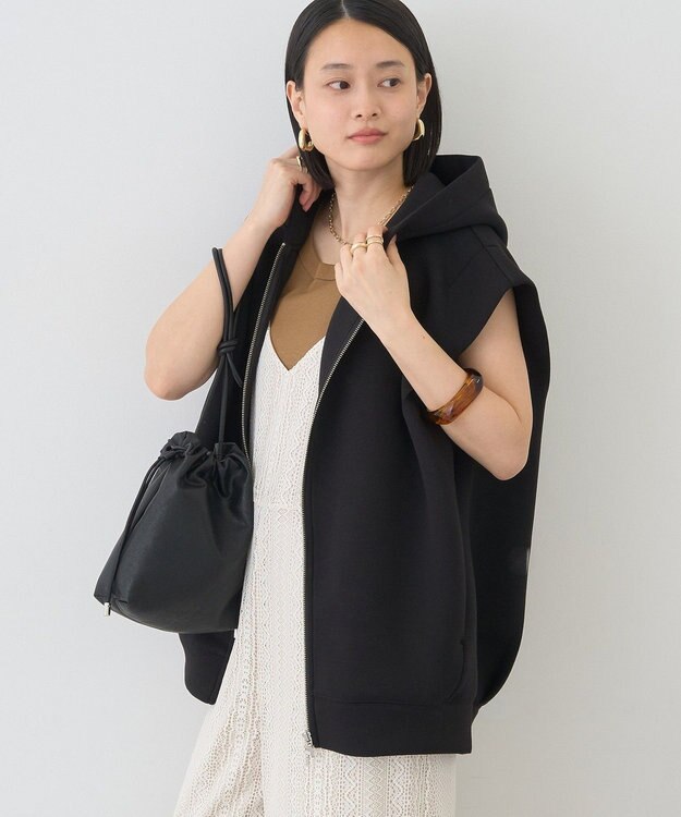 AMERICAN HOLIC ポンチZIPフーディーベスト Ivory