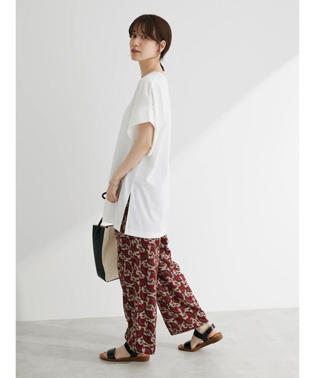 Green Parks 接触冷感袖広チュニック Off White