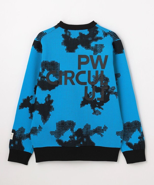 PW CIRCULUS 【MEN】Spark dot camouflage 軽量ニット ゴルフ ブルー系5