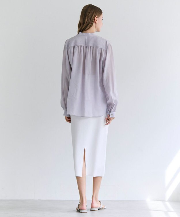 BEIGE， PAULINE / リネンヴィスコースレースブラウス Lilac