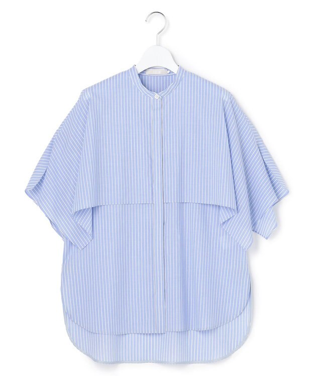ICB 【先行予約】シルフィーローン ハンカチーフスリーブブラウス サックスストライプ