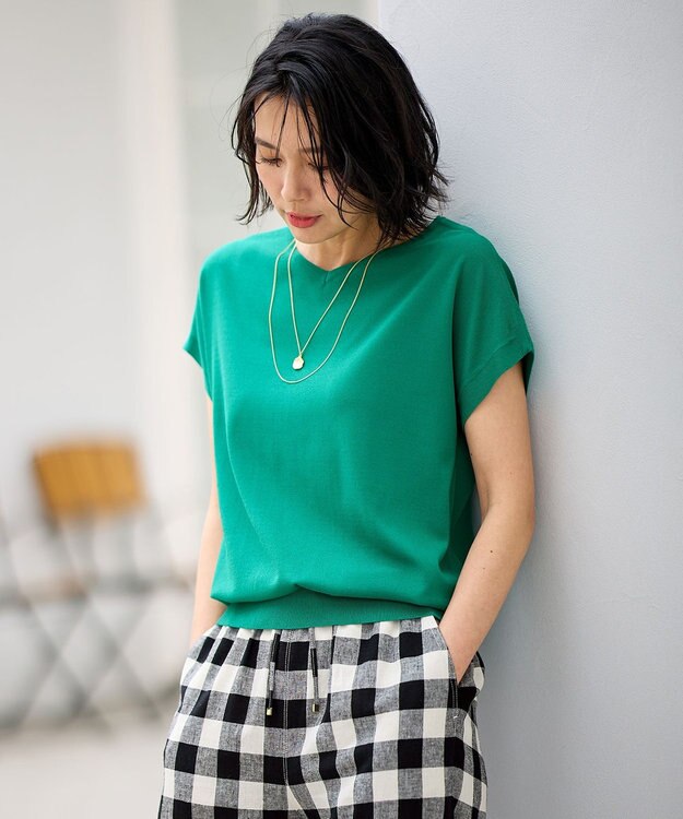 ANY L ハーフスリーブニット ケリー