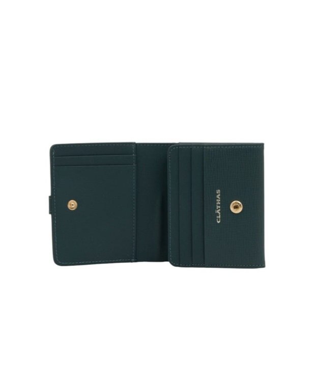 CLATHAS デフィ 内ボックス二つ折り財布 グリーン