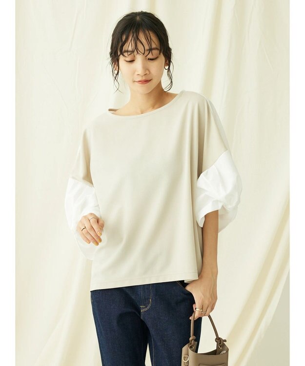 CRAFT STANDARD BOUTIQUE 袖ねじり切り替えプルオーバー Ivory