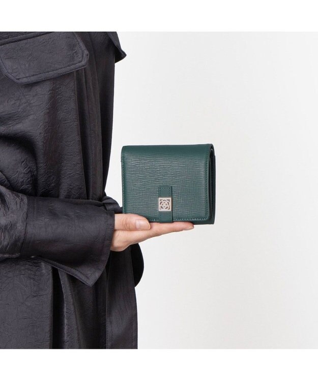 CLATHAS デフィ 内ボックス二つ折り財布 グリーン