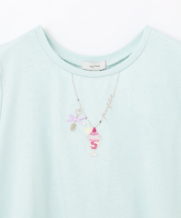 ANY KIDS 接触冷感 しろくま バックシャン Tシャツ ミント×フルーツ