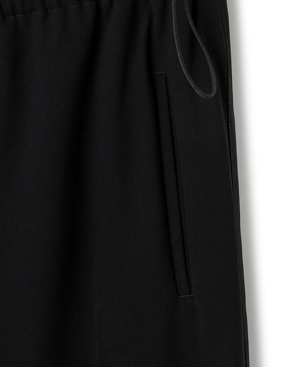 BEIGE， 【洗える】FLEUR / ウエストゴムワイドストレートパンツ Black