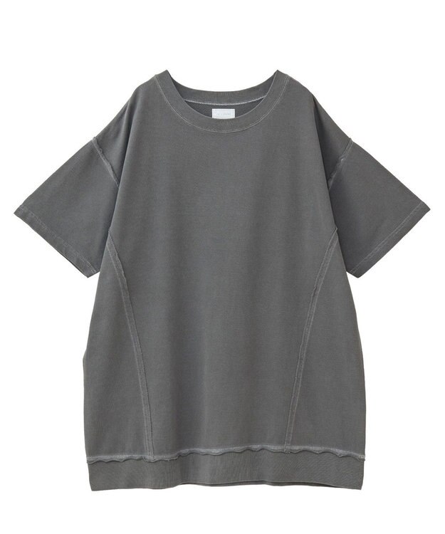 Green Parks ピグメント裏毛切りっぱなしチュニック Brown