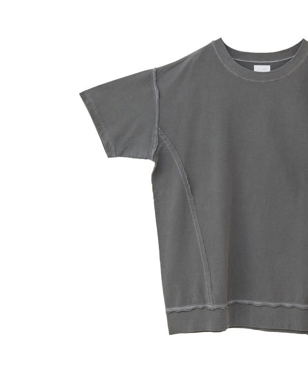 Green Parks ピグメント裏毛切りっぱなしチュニック Brown